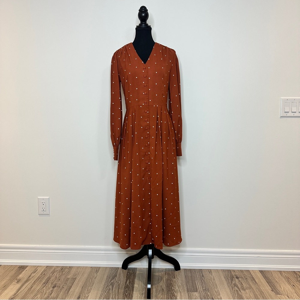 [WOMEN] RIHOAS Maxi Dress Dark Fall Orange Small Like New Rarely Worn